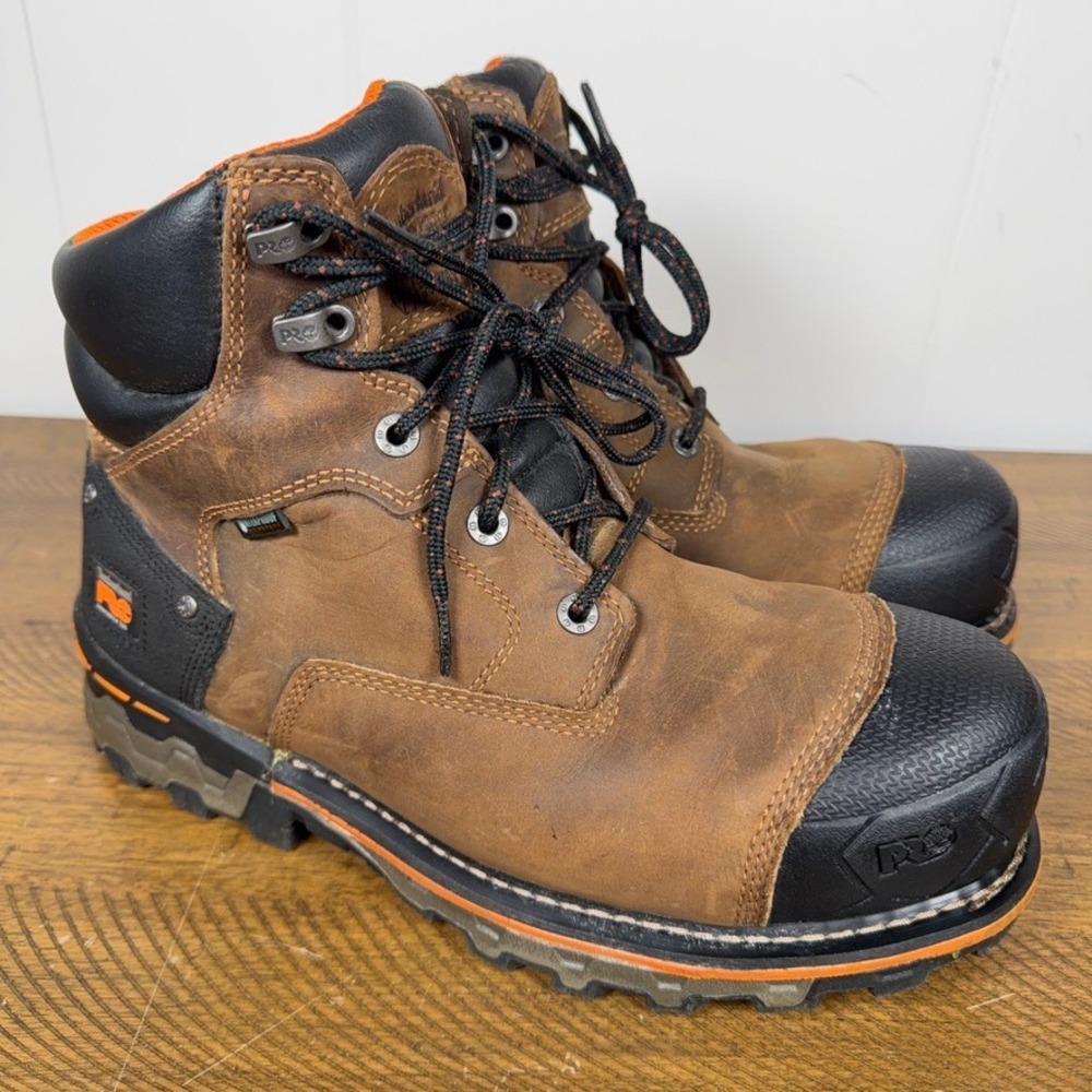 Timberland PRO Work Boots Mens 10M Brown Boondock Composite Toe Waterproof